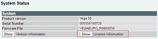 vega50-system-status